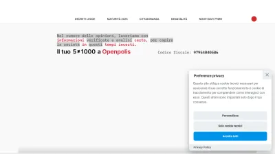 Screenshot preview of openpolis.it