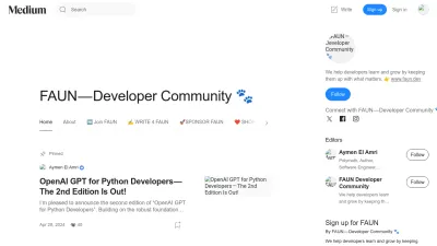 Screenshot preview of faun.pub