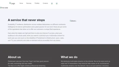 Screenshot preview of fluidstream.net