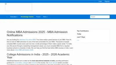 Screenshot preview of indiastudychannel.com