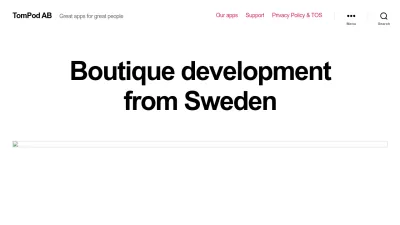 Screenshot preview of tompod.com