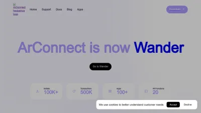 Screenshot preview of arconnect.io