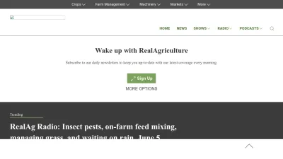 Screenshot preview of realagriculture.com