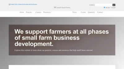 Screenshot preview of smallfarms.cornell.edu
