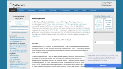 Screenshot preview of kfki.hu
