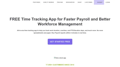 Screenshot preview of clockit.io
