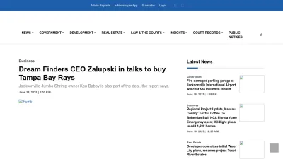 Screenshot preview of jaxdailyrecord.com