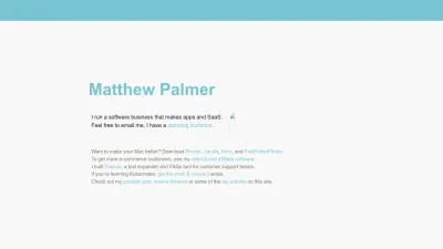Screenshot preview of matthewpalmer.net