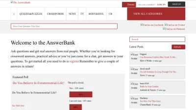 Screenshot preview of theanswerbank.co.uk