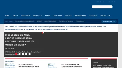 Screenshot preview of cer.eu