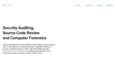 Screenshot preview of htbridge.com