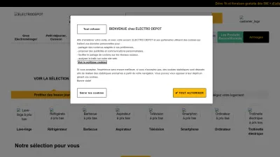 Screenshot preview of electrodepot.fr