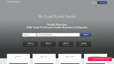 Screenshot preview of textileinfomedia.com