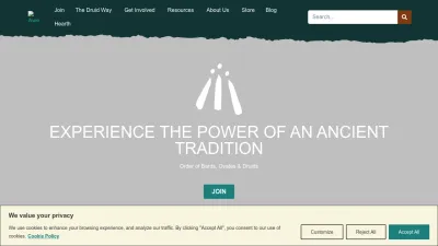 Screenshot preview of druidry.org