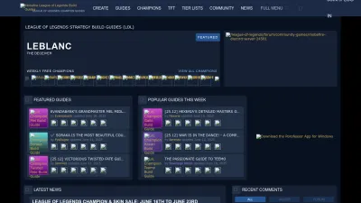 Screenshot preview of mobafire.com