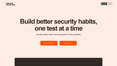 Screenshot preview of securityscorecards.dev