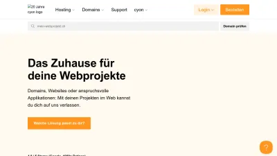 Screenshot preview of cyon.ch