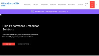 Screenshot preview of blackberry.qnx.com