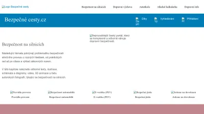 Screenshot preview of bezpecnecesty.cz