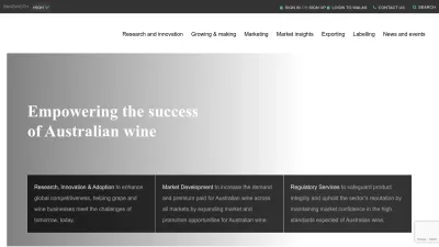 Screenshot preview of wineaustralia.com