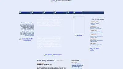 Screenshot preview of earthpolicy.org