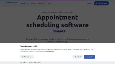 Screenshot preview of calendesk.com
