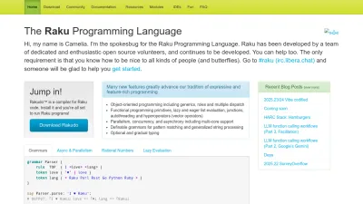 Screenshot preview of raku.org