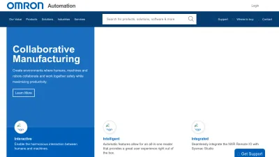 Screenshot preview of automation.omron.com