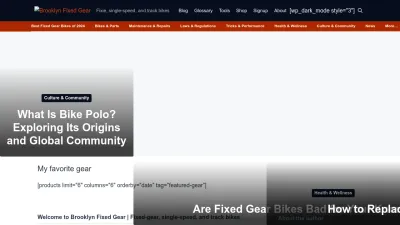 Screenshot of Fixedgearfocus.com
