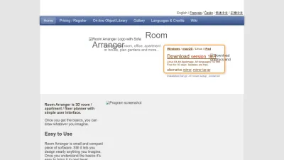 Screenshot preview of roomarranger.com