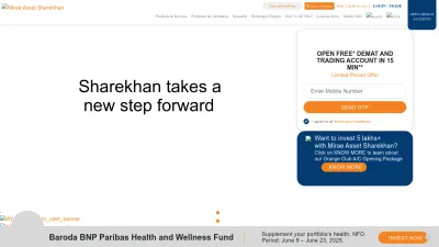 Screenshot preview of sharekhan.com