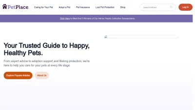 Screenshot preview of petplace.com