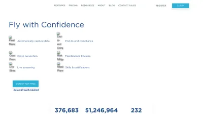 Screenshot preview of airdata.com