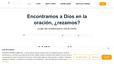 Screenshot preview of saints.es