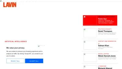 Screenshot preview of thelavinagency.com