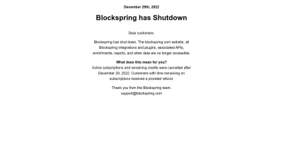 Screenshot preview of blockspring.com