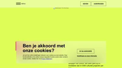 Screenshot preview of cultuurfonds.nl