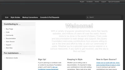 Screenshot preview of contribute.jquery.org