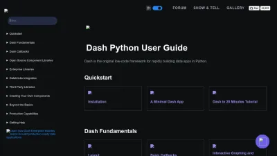 Screenshot preview of dash.plotly.com