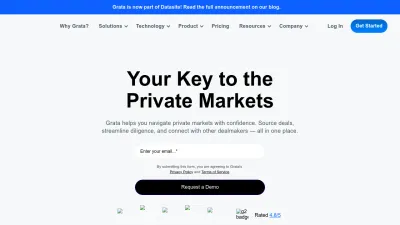 Screenshot preview of grata.com