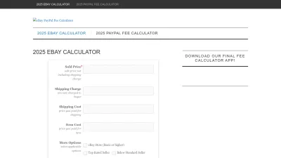 Screenshot preview of finalfeecalc.com