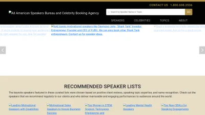 Screenshot preview of allamericanspeakers.com