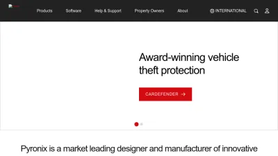 Screenshot preview of pyronix.com