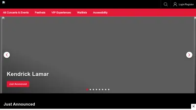 Screenshot preview of livenation.com.au