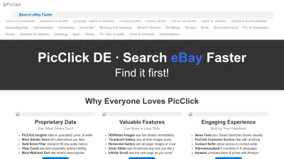 Screenshot preview of picclick.de