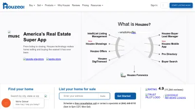 Screenshot preview of houzeo.com