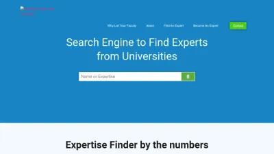 Screenshot preview of expertisefinder.com