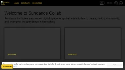 Screenshot preview of collab.sundance.org