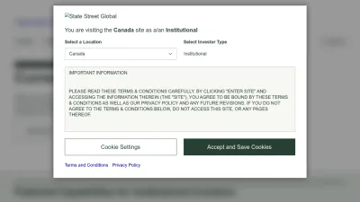 Screenshot preview of ssga.com