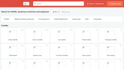 Screenshot preview of forkliftonline.com